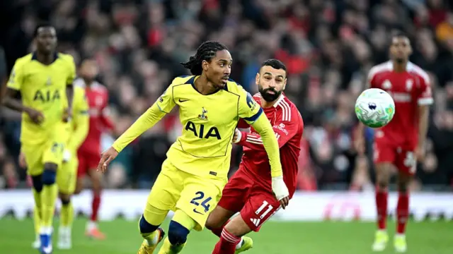 Djed Spence and Mo Salah
