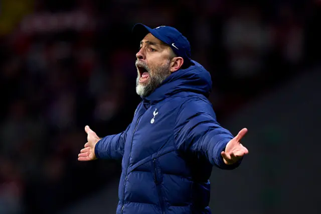 Igor Tudor head coach of Tottenham Hotspur FC reacts