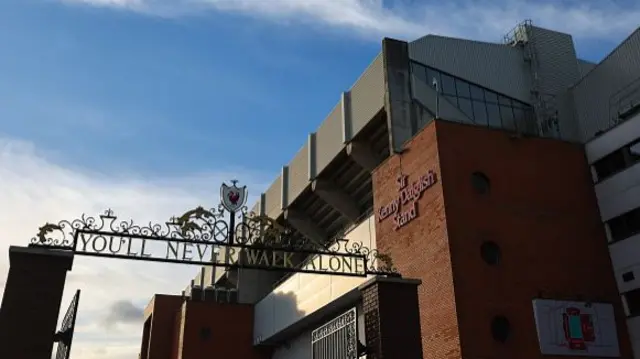 A general exterior view of the Kenny Dalglish Stand