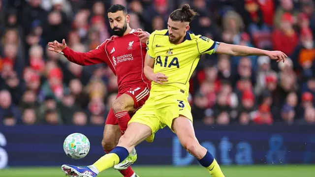 Mo Salah and Radu Dragusin