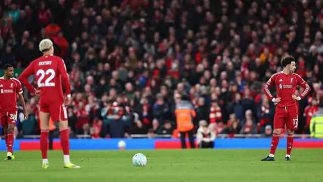 Liverpool's Curtis Jones and Hugo Ekitike