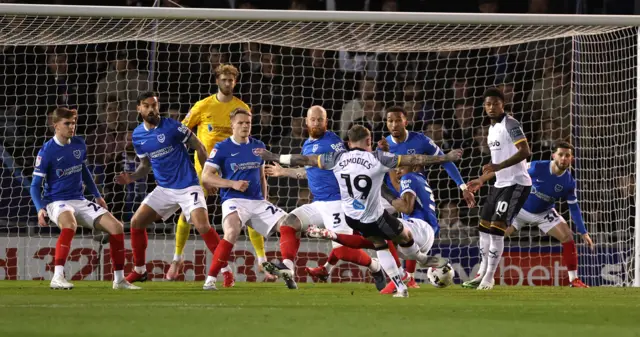 Sam Szmodics scores for Derby