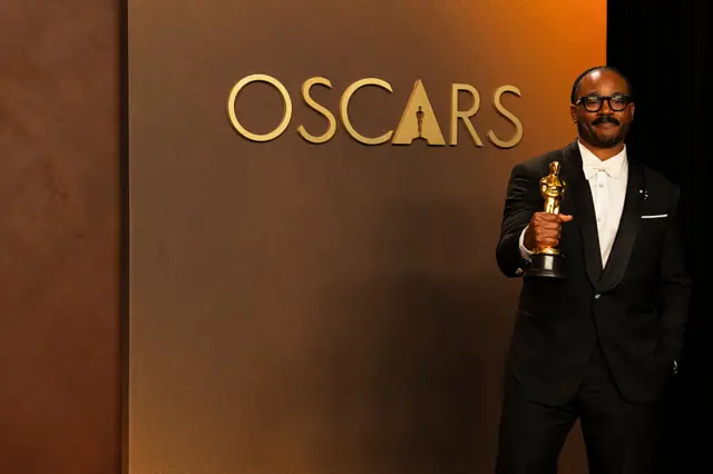 Ryan Coogler with his Oscars statuette