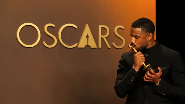 Michael B. Jordan at the Vanity Fair party