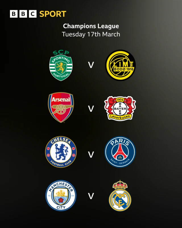 Champions League fixtures