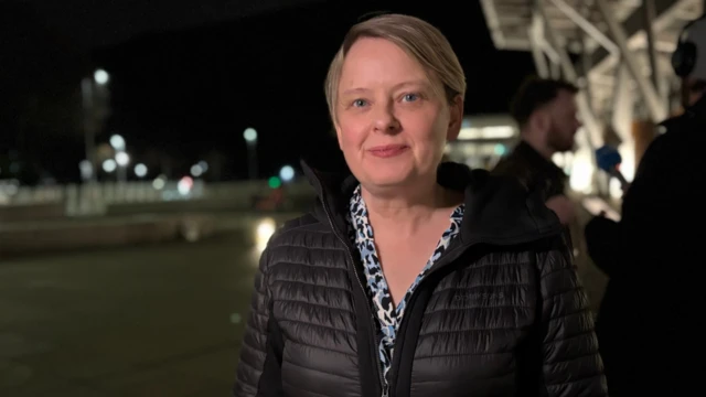 Shona Haslam looking straight at the camera