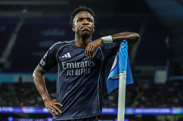 Vinicius Junior of Real Madrid celebrates his goal