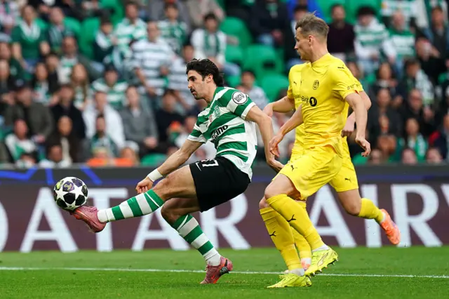 Trincao of Sporting Clube de Portugal has a chance