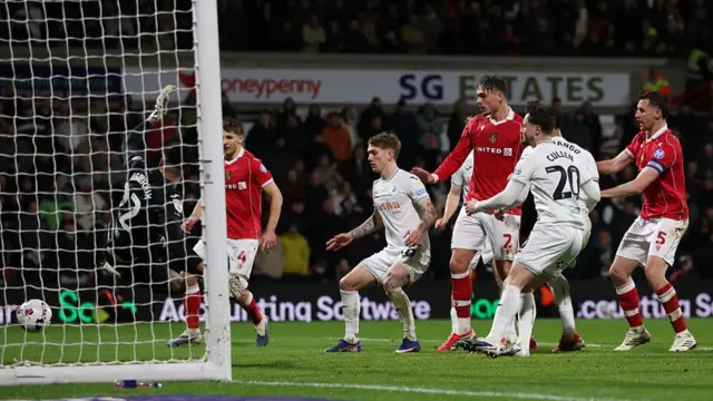 Swansea score own goal against Wrexham