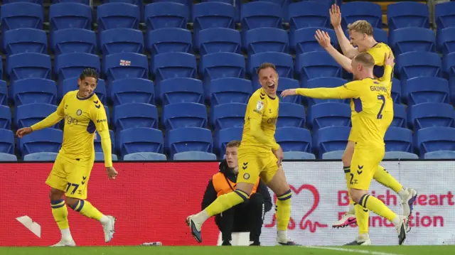 Wycombe players celebrate