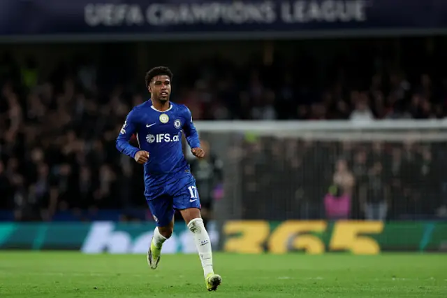 Andrey Santos of Chelsea runs off the ball