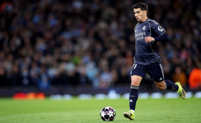 Brahim Diaz of Real Madrid in action
