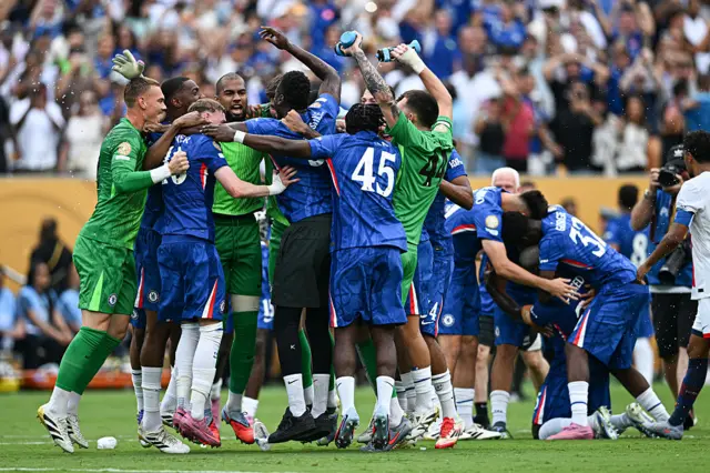 Chelsea celebrate in Club World Cup final