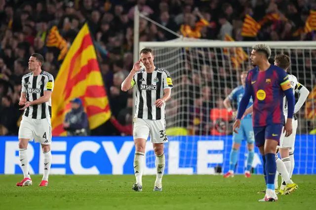 Dan Burn looks dejected