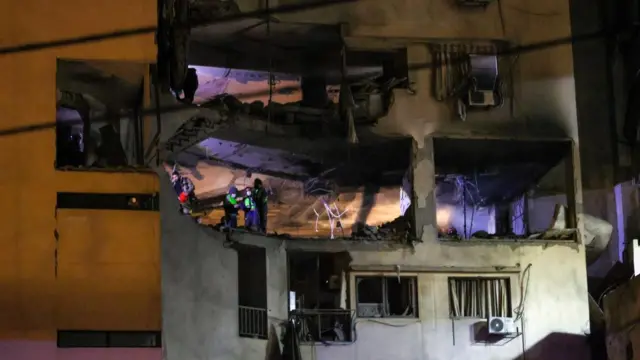 Israeli strike targets apartment buildings in the Basta and Zuqaq al-Blat neighborhoods in central Beirut, Lebanon