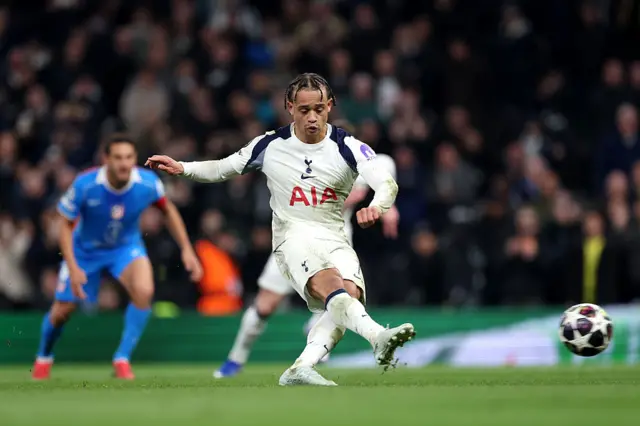 Xavi Simons scores a penalty