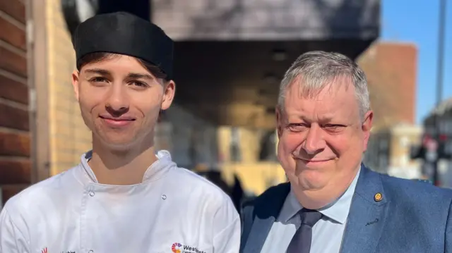 Morgan, chef apprentice, and Andrew Green, CEO of Craft Guild and Chefs.