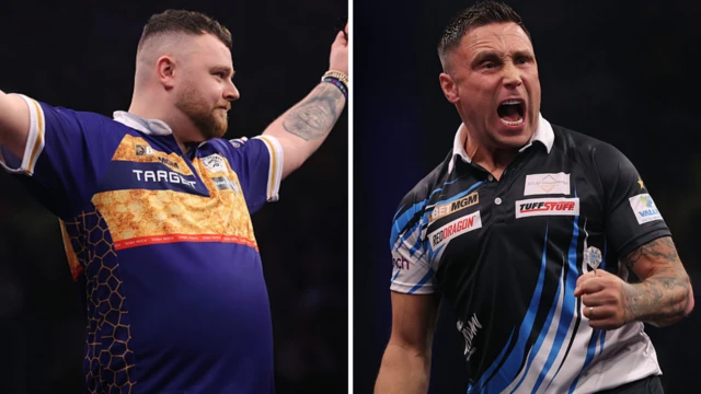 Josh Rock v Gerwyn Price at Premier League darts