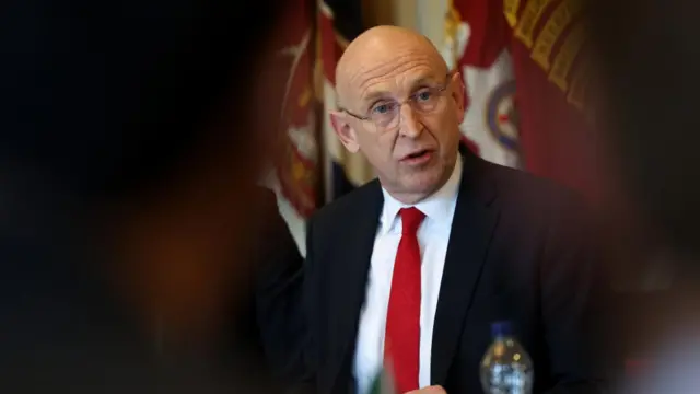 Defence Secretary John Healey during a meeting with representatives from the UK defence industry and Gulf region countries to discuss how best to support partners in the region to defend the skies, at Wellington Barracks, central London on Wednesday.