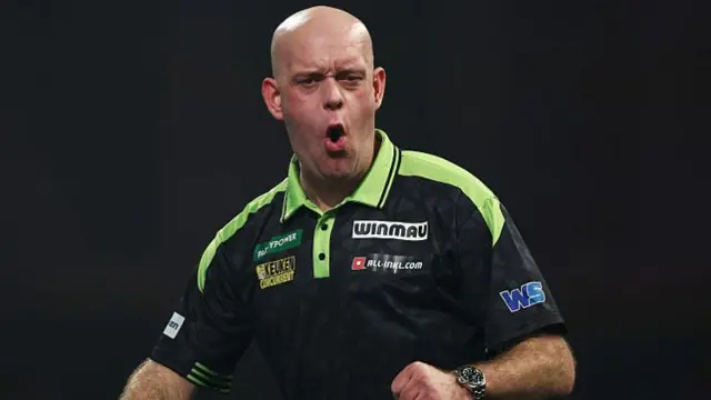 Michael van Gerwen at the Premier League darts