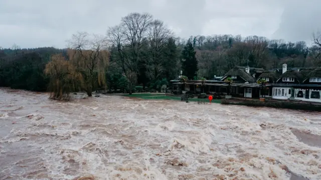 Flooding in Bickleigh, Devon