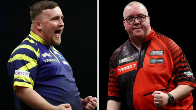 Split picture of Stephen Bunting and Luke Littler