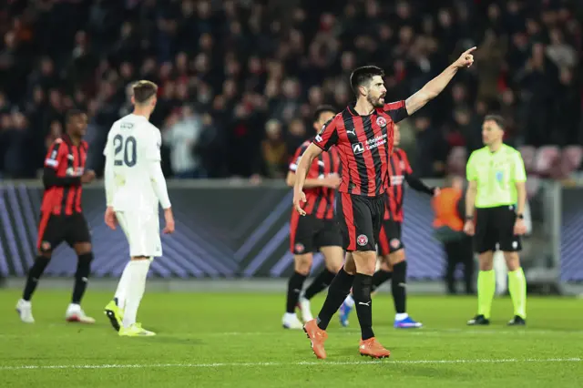 Martin Erlic of FC Midtjylland celebrates