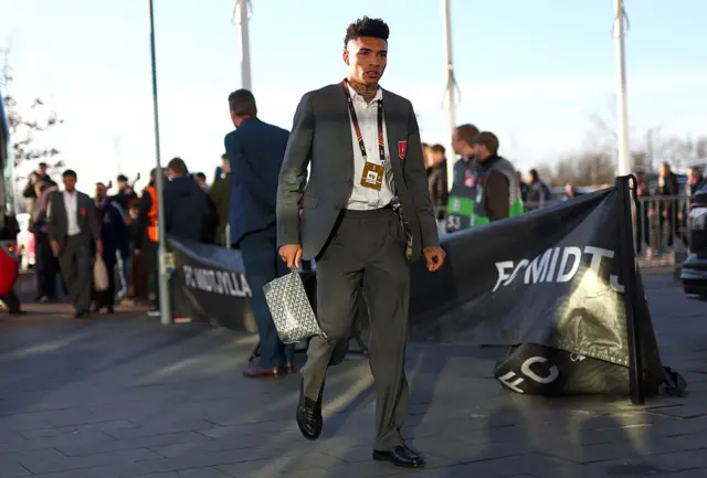 Igor Jesus arrives for Europa League match against FC Midtjylland