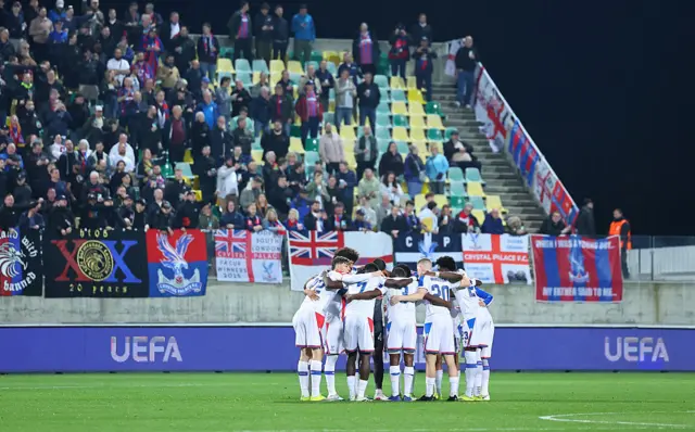 Crystal Palace FC huddle