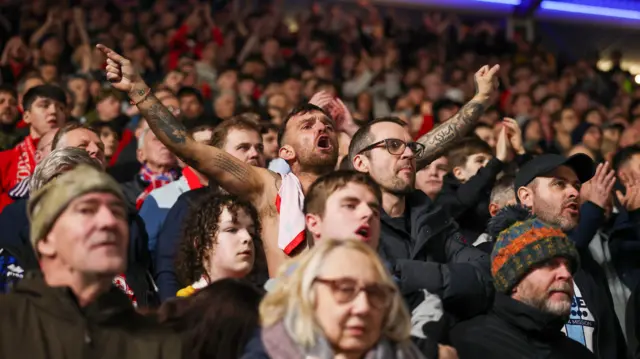 Middlesbrough fans cheer
