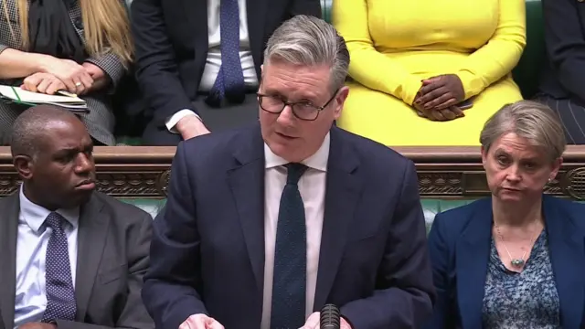 Keir Starmer speaking in parliament