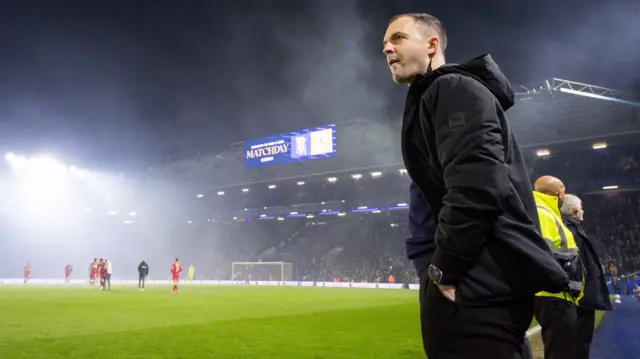 Chris Davies on the touchline