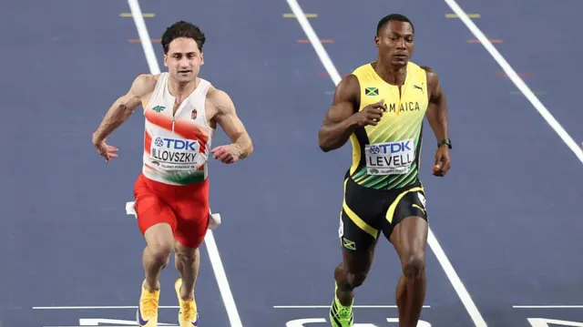 Bryan Levell crosses the line