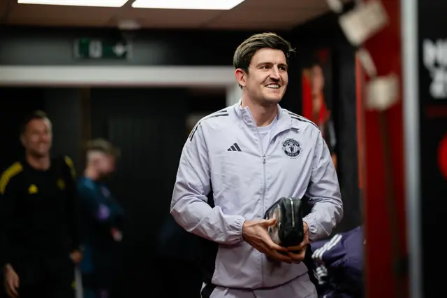 Harry Maguire arrives at Vitality Stadium