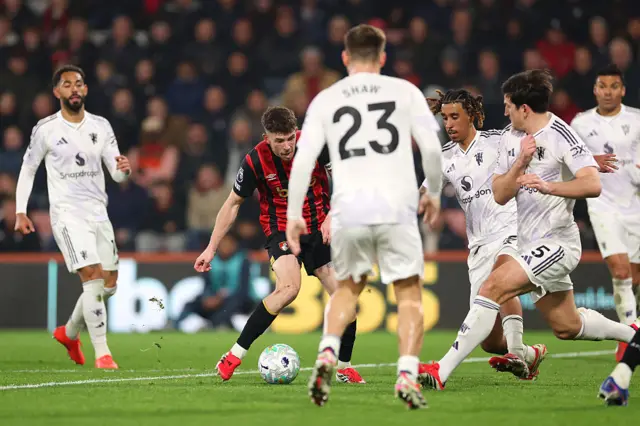 Ryan Christie of AFC Bournemouth scores his team's first goal