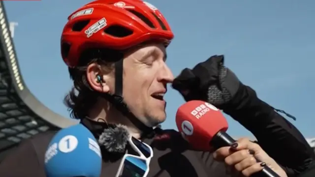 Greg finishes his challenge