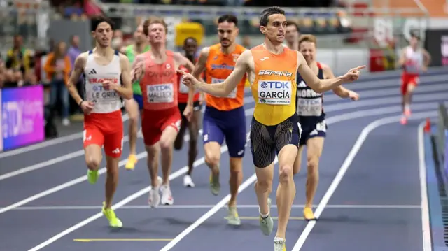 Mariano Garcia crosses the line
