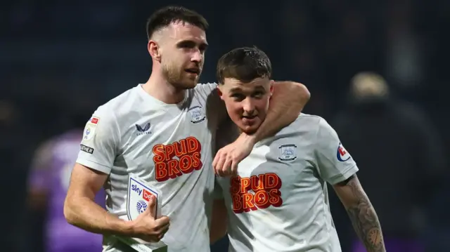 Alfie Devine celebrates at full-time