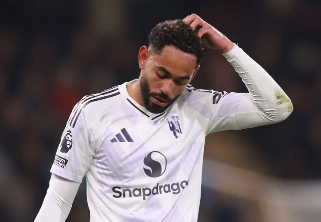 Matheus Cunha of Manchester United during the Premier League match between Bournemouth and Manchester United at Vitality Stadium on March 20, 2026 in Bournemouth, England.