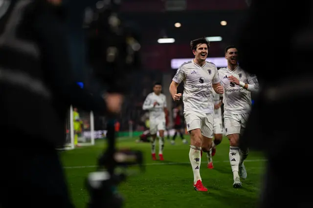 Harry Maguire celebrates