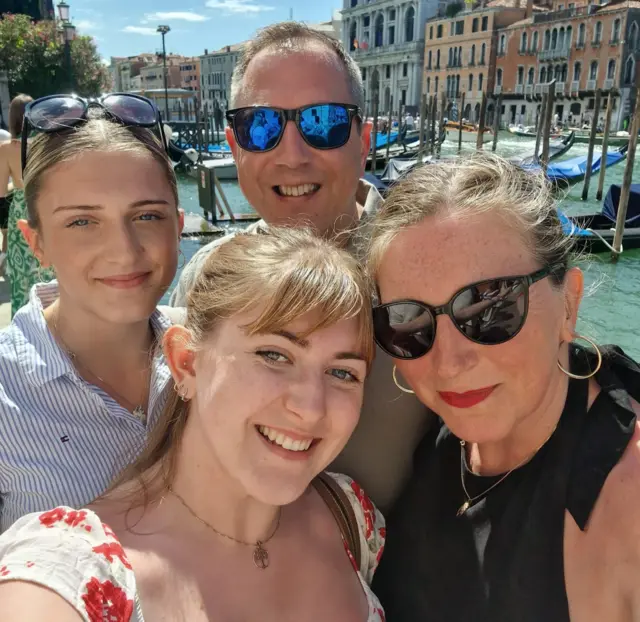 The Kenny family (L to R) Juliette, Michael, Rebecca and Florence