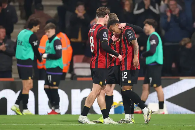 Eli Junior Kroupi of AFC Bournemouth celebrates