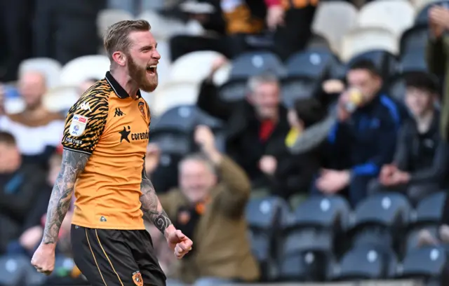 Oli McBurnie celebrates