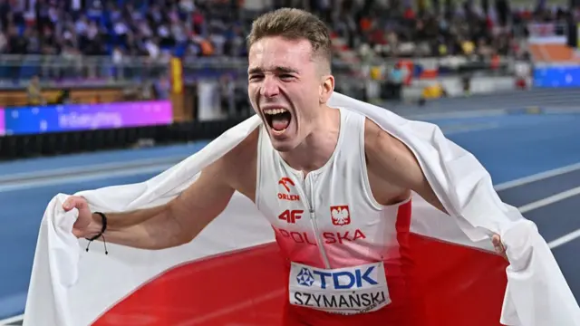 Jakub Szymanski celebrates