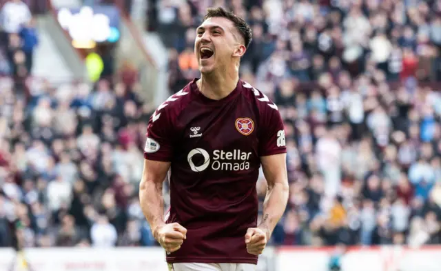Oisin McEntee celebrates his breakthrough goal