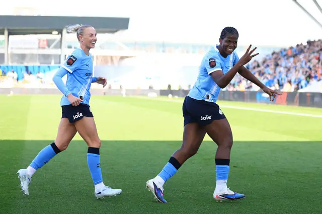 Khadija Shaw celebrates
