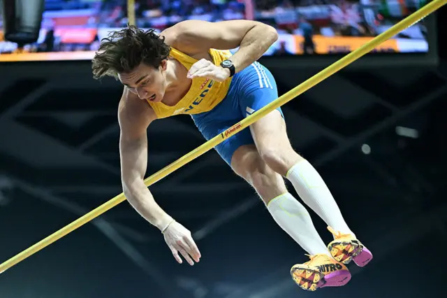 Armand Duplantis clears the bar