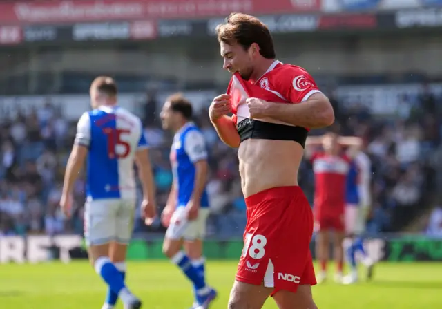Middlesbrough's Aidan Morris reacts