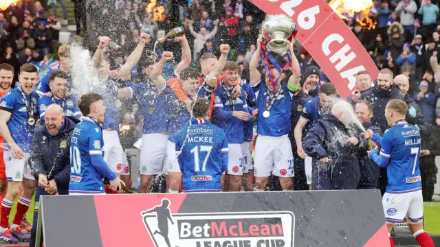 Linfield celebrating