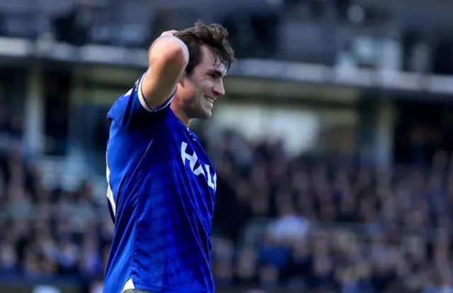 Iván Azón of Ipswich Town reacts after a missed opportunity on goal